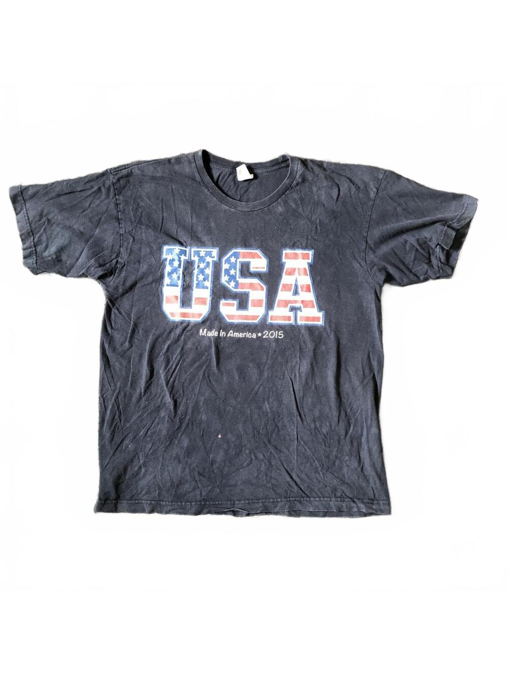 USA Graphic T-Shirt Made in America 2015 Size Large